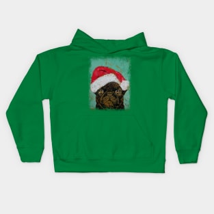 Santa Pug Kids Hoodie